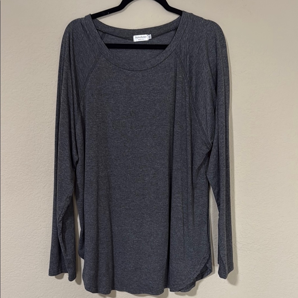 New Choice Women's Gray Long Sleeve Top